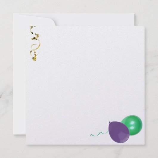 マルディグラス招待状 (裏面)