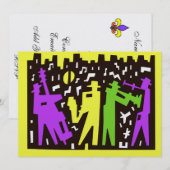 マルディグラス招待状 招待状 (正面/裏面)