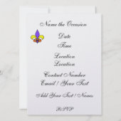 マルディグラス招待状 招待状 (裏面)