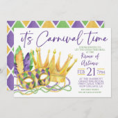 マルディグラス招待状 招待状 (正面/裏面)