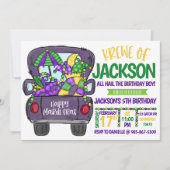 マルディグラス誕生日招待状 招待状 (正面)