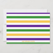 マルディグラス誕生日招待状 招待状 (裏面)