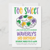 マルディグラス誕生日招待状 招待状 (正面)