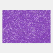 マルディグラス金ゴールドパープルグリーンフェイクグリッターきらきら光る ラッピングペーパーシート (正面3)