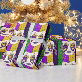 マルディグラス顔装飾用クッション ラッピングペーパー