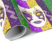 マルディグラス顔装飾用クッション ラッピングペーパー (ロールコーナー)
