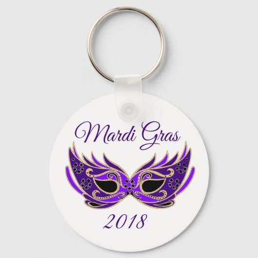 マルディグラス2018マスク キーホルダー (正面)