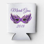 マルディグラス2018マスク 缶クーラー (正面)