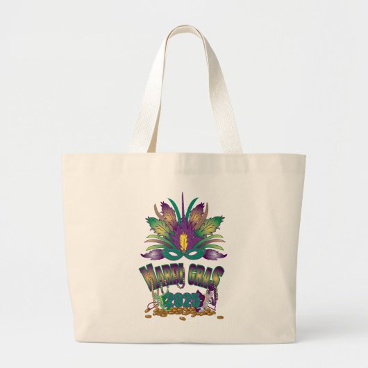 マルディグラス2025バッグ ラージトートバッグ (正面)