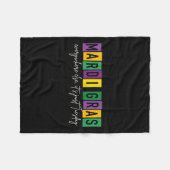 マルディグラス2025他の場所それはちょうど火曜日だ フリースブランケット (正面(横))