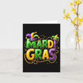 マルディグラス2025衣装男性へ女性 カード (黄色い花)