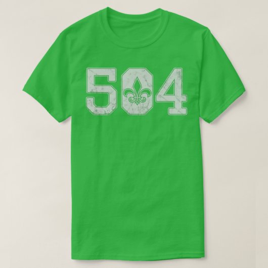 マルディグラス504ノーラニューオーリンズルイジアナLA 2019 Tシャツ (デザイン正面)