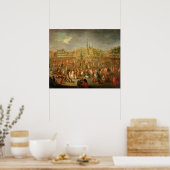 マルディグラス，カンブリ， 1765年のグランドプレイス ポスター (キッチン)