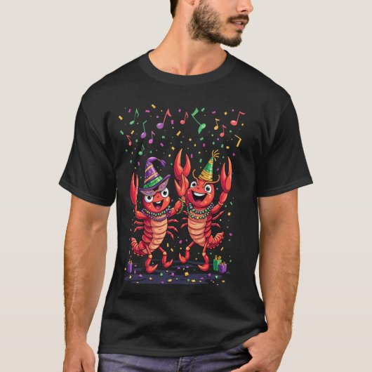 マルディグラス ザリガニ Tシャツ (正面)