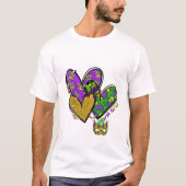 マルディグラス ハートTシャツ Tシャツ (正面)