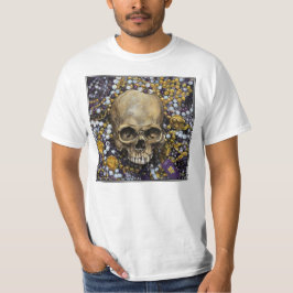 マルディグラス ビーズとドクロ Tシャツ