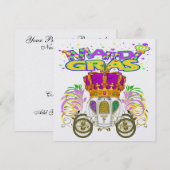 マルディグラス – ユー王室のイベント- SRF 招待状 (正面/裏面)