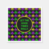 マルディグラス（紋章の）フラ・ダ・リパターカスタムン文字 スタンダードカクテルナプキン (正面)