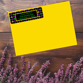 マルディグラス（紋章の）フラ・ダ・リパターンカスタムアドレス ラベル