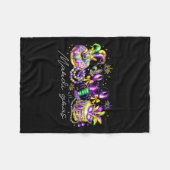 マルディグラス(紋章の)フラ・ダ・リビーズルイジアナフェスティバルC フリースブランケット (正面(横))