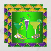 マルディグラス（紋章の）フラ・ダ・リマルディグラスパーティー 招待状 (正面/裏面)