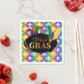 マルディグラス(紋章の)フラ・ダ・リ スタンダードカクテルナプキン (インサイチュ)