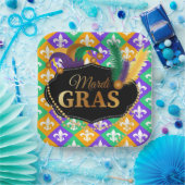 マルディグラス（紋章の）フラ・ダ・リ ペーパープレート (パーティー)