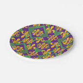 マルディグラス（紋章の）フラ・ダ・リ ペーパープレート (アングル)