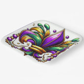 マルディグラス（紋章の）フラ・ダ・リ ペーパープレート (傾斜あり)