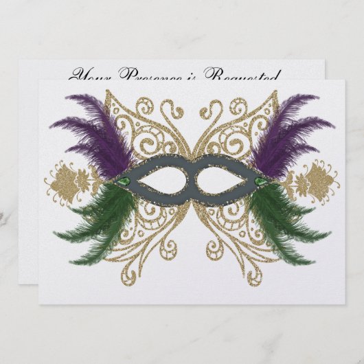 マルディグラス – SRF 招待状 (正面/裏面)