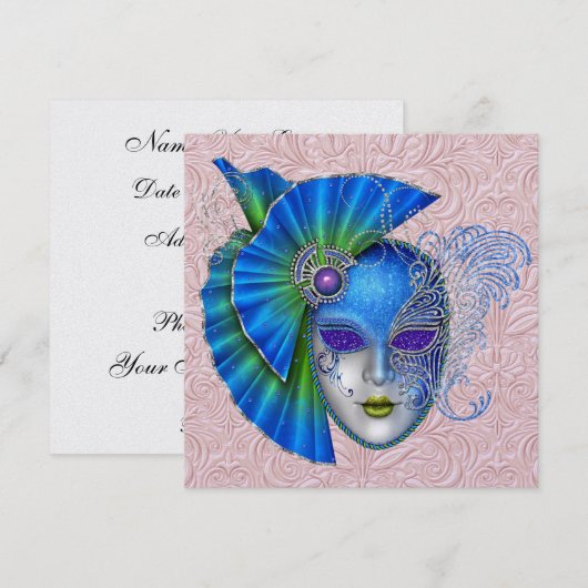 マルディグラス – SRF 招待状 (正面/裏面)