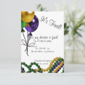 マルディグラバルーン離婚パーティの招待状 招待状 (スタンド正面)