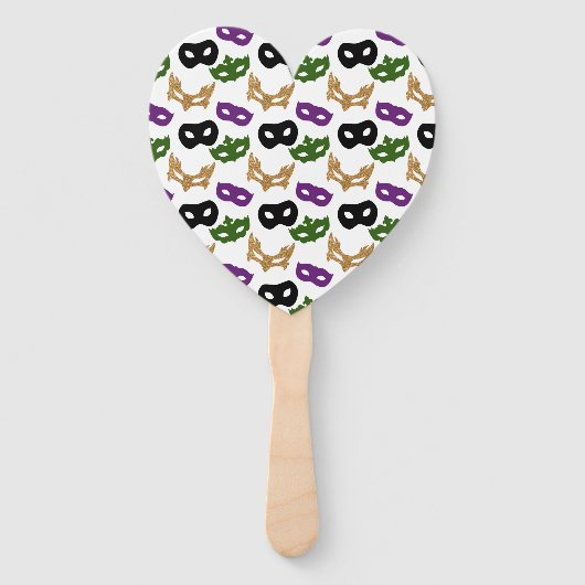 マルディグラパーティーカラフルカーニバルマスクノーラ ハンドファン (裏面)