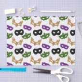 マルディグラパーティーカラフルカーニバルマスクノーラ 薄葉紙 (クラフト)