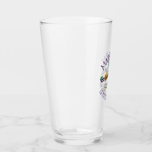 マルディグラパーティーニューオーリンズベイグネットマスクビーズ タンブラーグラス (右)