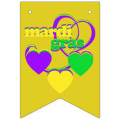 マルディグラパーティーハートニューオーリンズカーニバル バンティングフラッグ (第2の旗)