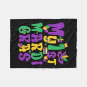 マルディグラパーティーマイ最初のマルディグラBoのための衣装 フリースブランケット (正面(横))