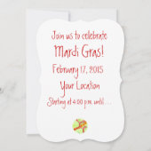 マルディグラパーティー悲劇コメディマスク 招待状 (裏面)
