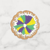 マルディグラビーズキングケーキニューオーリンズカーニバル コンフェッティ (スモール正面)