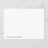 マルディグラビーズパープルポストカード招待状 インビテーションポストカード (裏面)