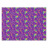 マルディグラビーズマスクスターグリーンゴールデンパープル テーブルクロス (正面(横))