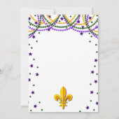 マルディグラビーズ&スターズパーティの招待状 招待状 (裏面)