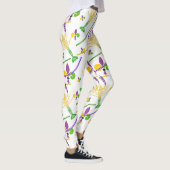 マルディグラビーズ（紋章の）フラ・ダ・リ&クロフィッシュ レギンス (右)