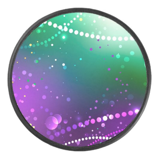 マルディグラフェスティバルパープルバックグラウンド アイスホッケーパック (正面)