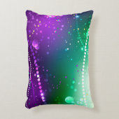 マルディグラフェスティバルパープルバックグラウンド アクセントクッション (正面(垂直))