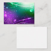 マルディグラフェスティバルパープルバックグラウンド アドバイスカード (正面/裏面)