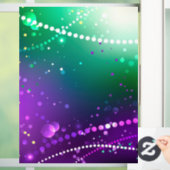 マルディグラフェスティバルパープルバックグラウンド ウィンドウサイン (ホーム)