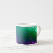 マルディグラフェスティバルパープルバックグラウンド エスプレッソカップ (正面右)