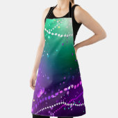 マルディグラフェスティバルパープルバックグラウンド エプロン (インサイチュ)