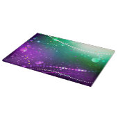 マルディグラフェスティバルパープルバックグラウンド カッティングボード (角)